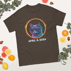 Solar Eclipse Glasses Cat April 8, 2024 classic tee