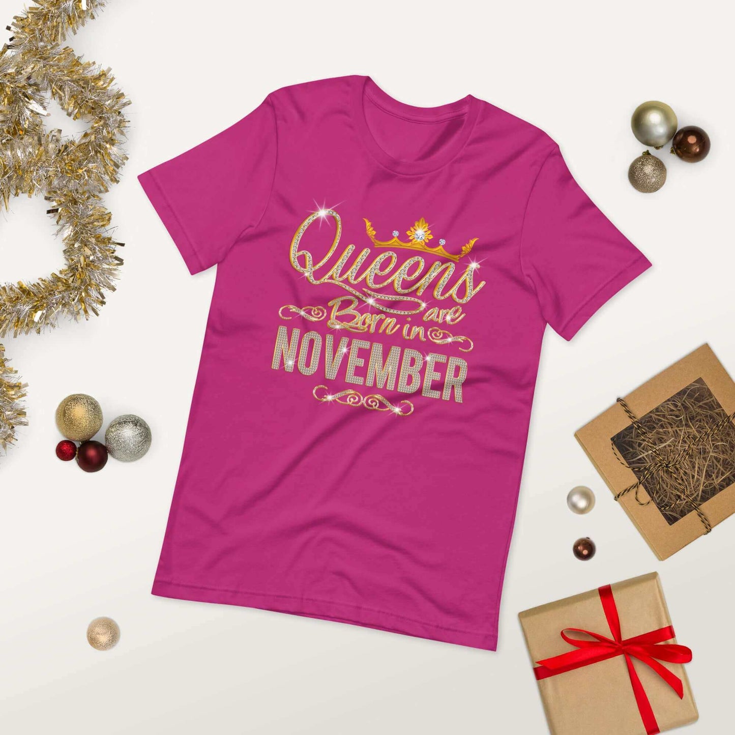 Queens Are Born in November Birthday Gift T-shirt