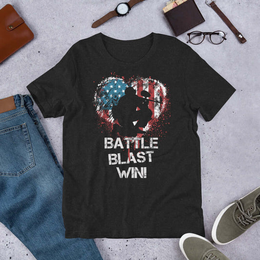 Paintball Patriots Unite: Distressed USA Flag Unisex t-shirt 🇺🇸
