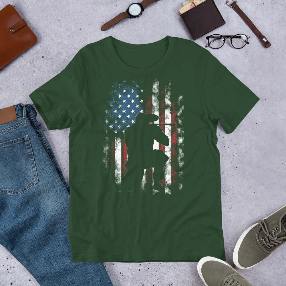 Battle-Worn Patriotism  Paintball Distressed USA Flag Unisex t-shirt